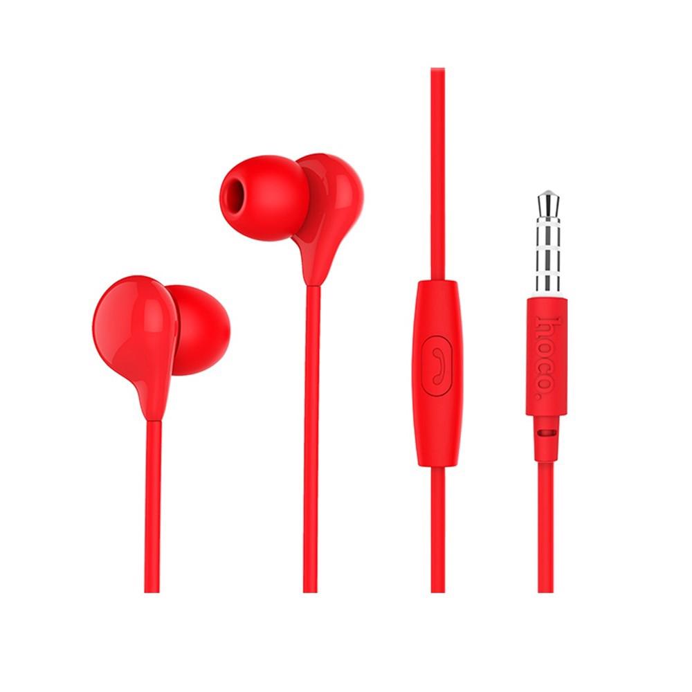 Наушники Hoco M14 initial sound universal earphones c микрофоном Red