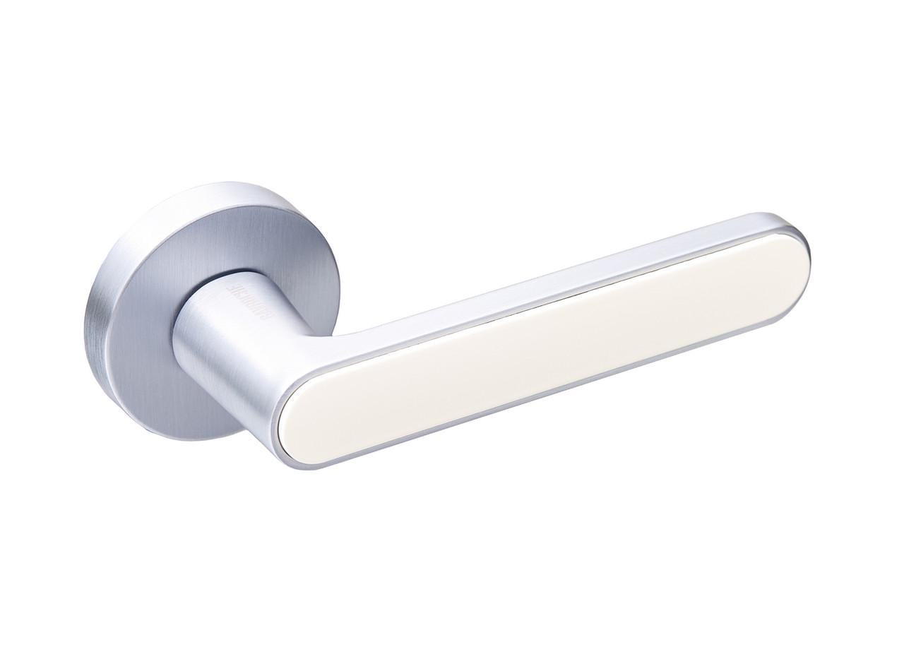 Комплект дверных ручек Gavroche Barium Z28 MSCB/Beige 2 шт. Итальянский сатин/Бежевый (31758823)