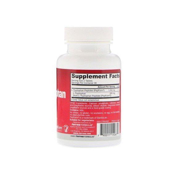 Триптофан Jarrow Formulas L-Tryptophan Peptide 60 табл. (000001834) - фото 2