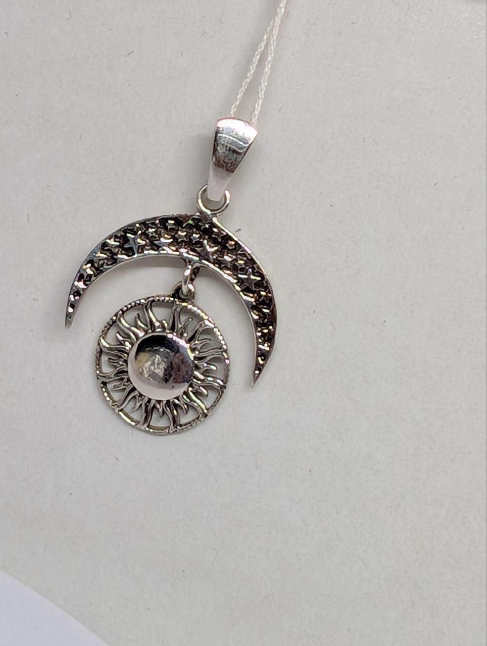 Срібний кулон Сонце в лунниці 925 проба (26942998)
