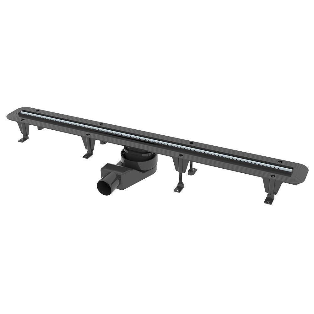 Душевой канал Waterway Stripe2.0 900 с перфорированной решеткой Черный (WSA900001)