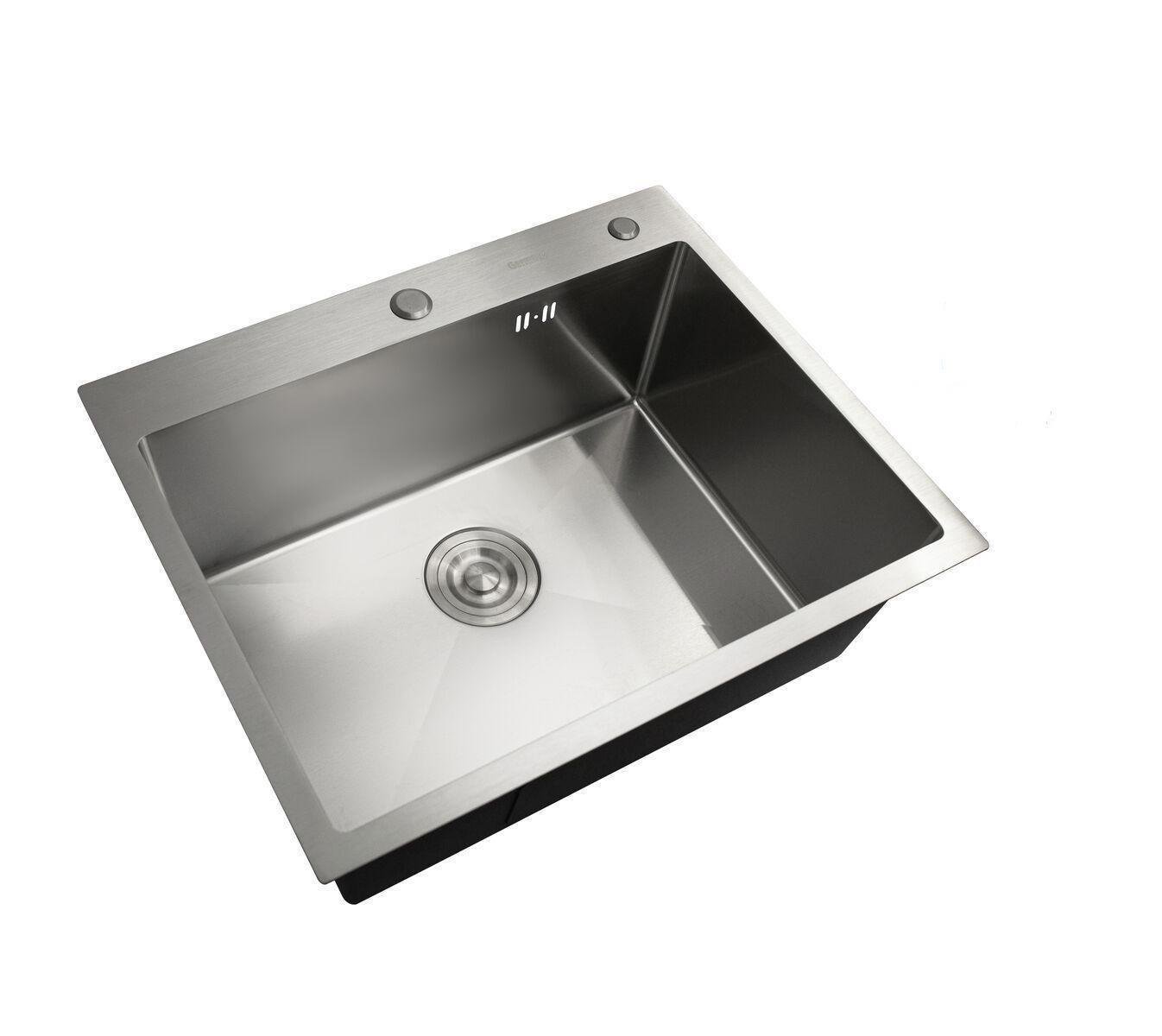 Кухонная мойка Platinum Handmade с корзиной дозатором и краном