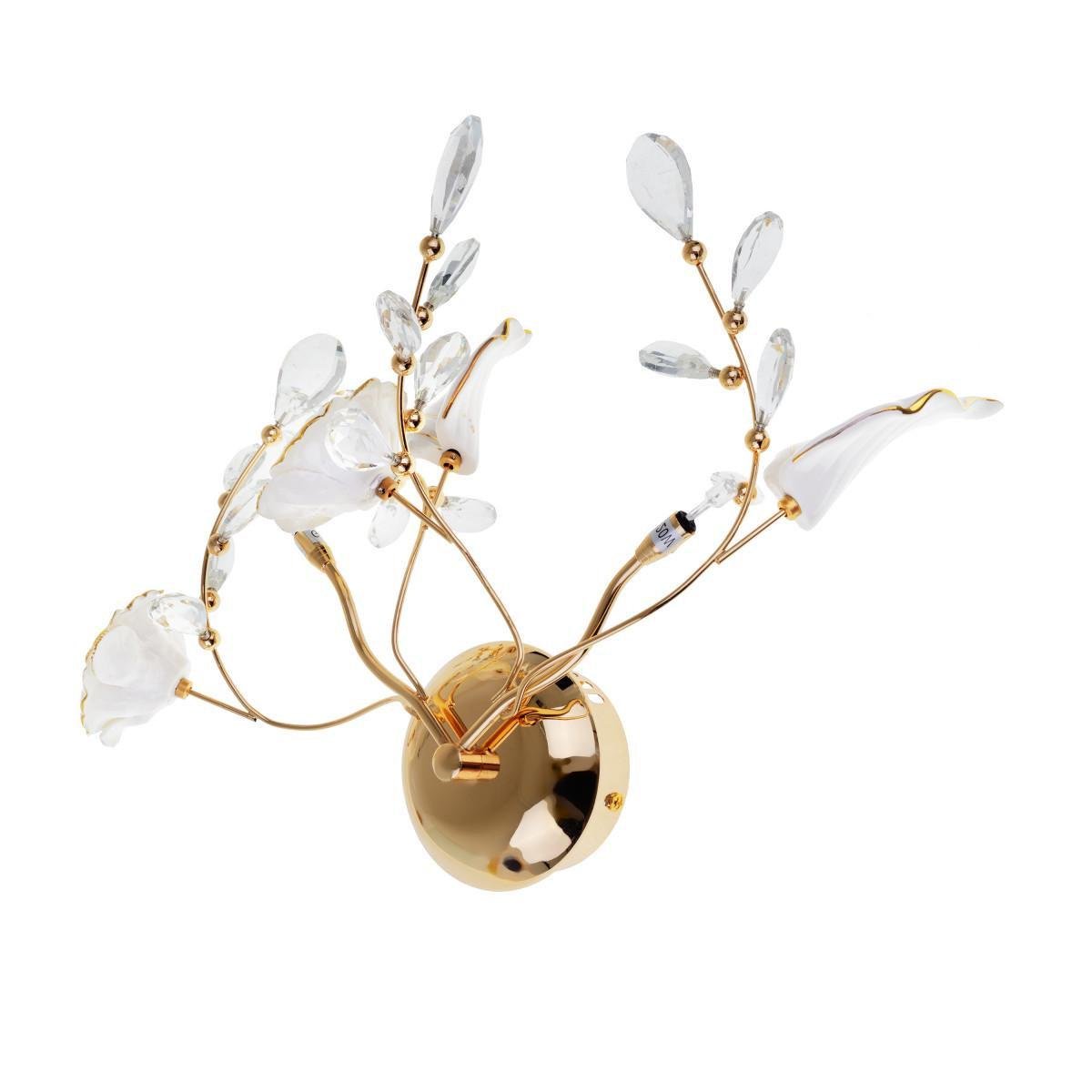 Бра настенное накладное флористика BKL-525W/2 G4 GD (29-181) Бра настенное накладное флористика BKL-525W/2 G4 GD (29-181)