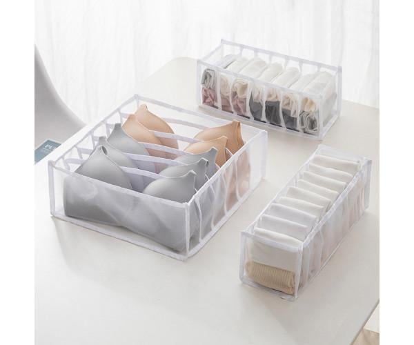 Комплект органайзеров для хранения одежды 3шт. Белый (975) Комплект органайзеров для хранения одежды 3шт. Белый (975)