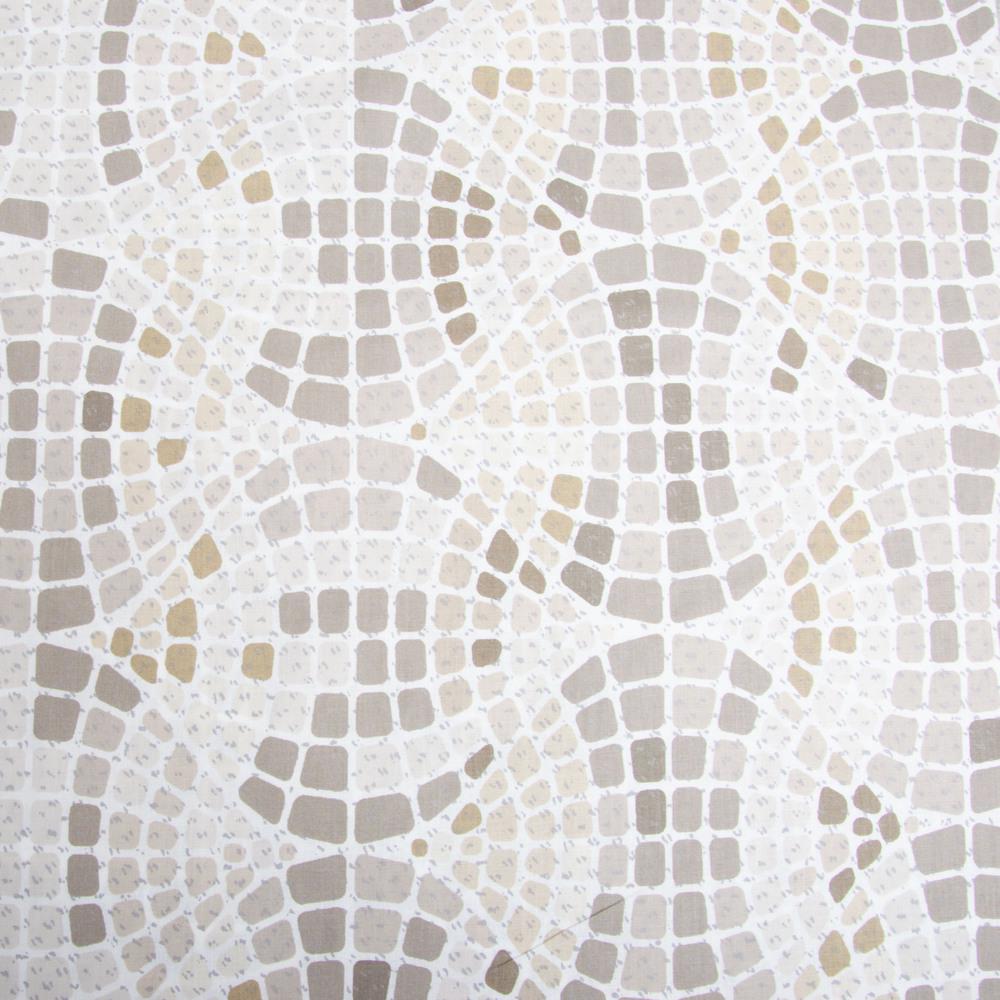 Ткань бязь ранфорс для постельного белья Мозаика 130 гр/м2 240 см Бежевый (12.29922/12)