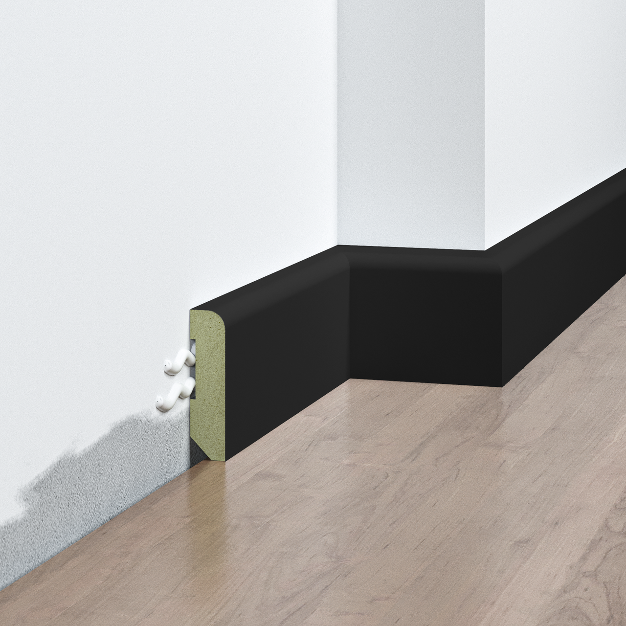 Плинтус накладной FSPRO 1040R5 МДФ 2,5 м Черный (P.MDF1040R5B) Плинтус накладной FSPRO 1040R5 МДФ 2,5 м Черный (P.MDF1040R5B)