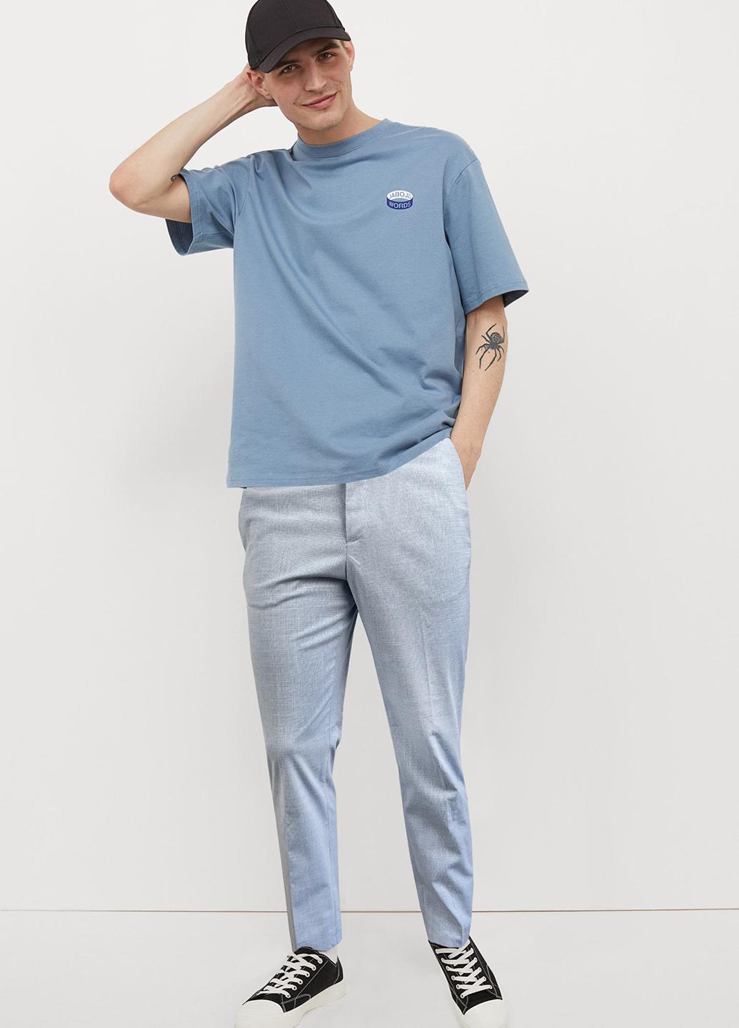 Брюки H&M р. 48 Голубой (946121b47)