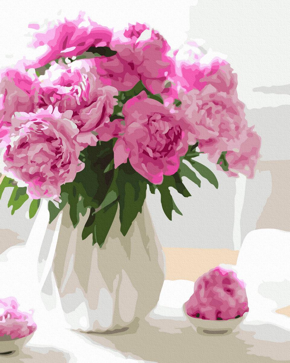 Картина по номерам Ваза с пионами 40х50 (GX44613) Картина по номерам Ваза с пионами 40х50 (GX44613)