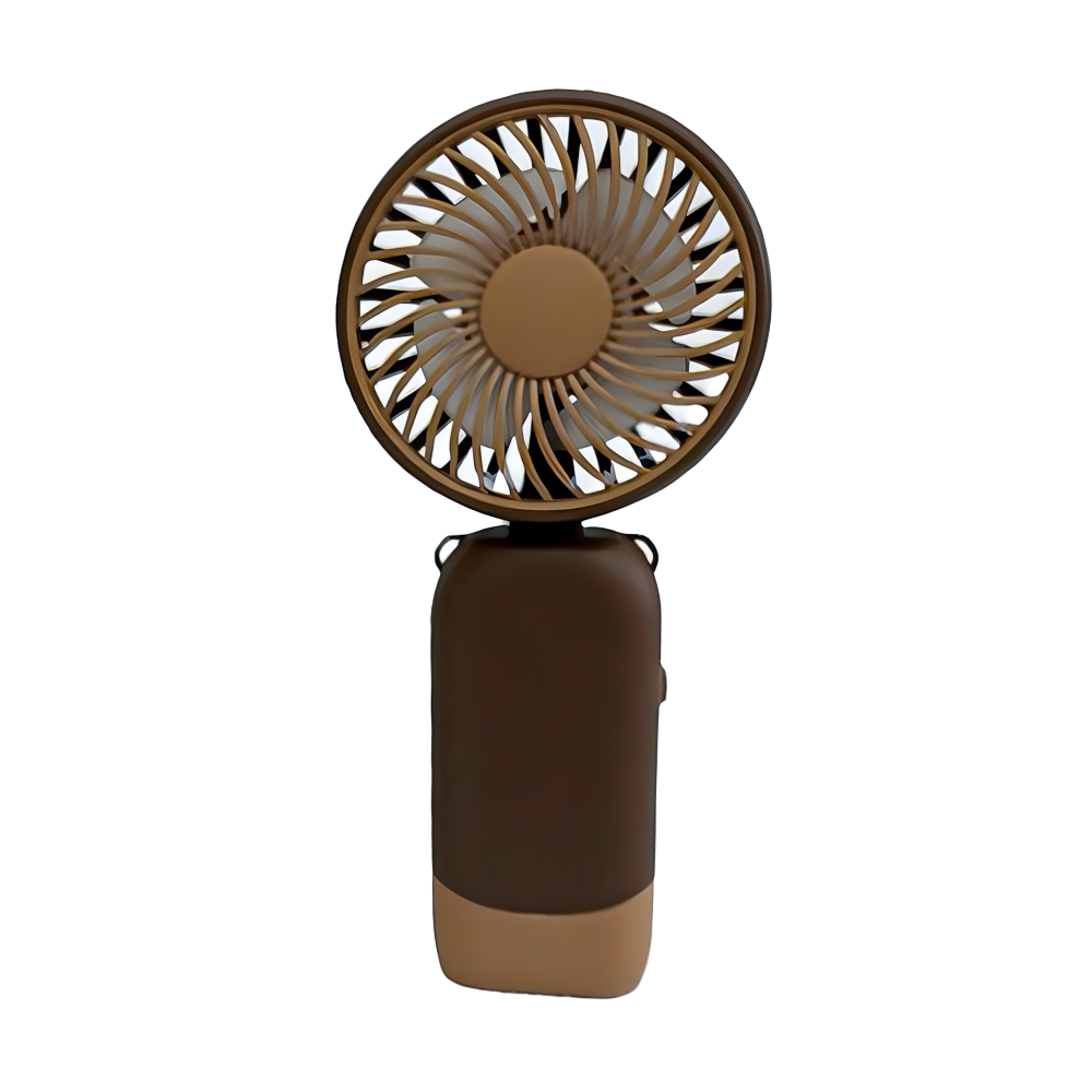 Вентилятор портативный Капибара на аккумуляторе и USB Темно-коричневый (51-тем-кор-39549) - фото 2