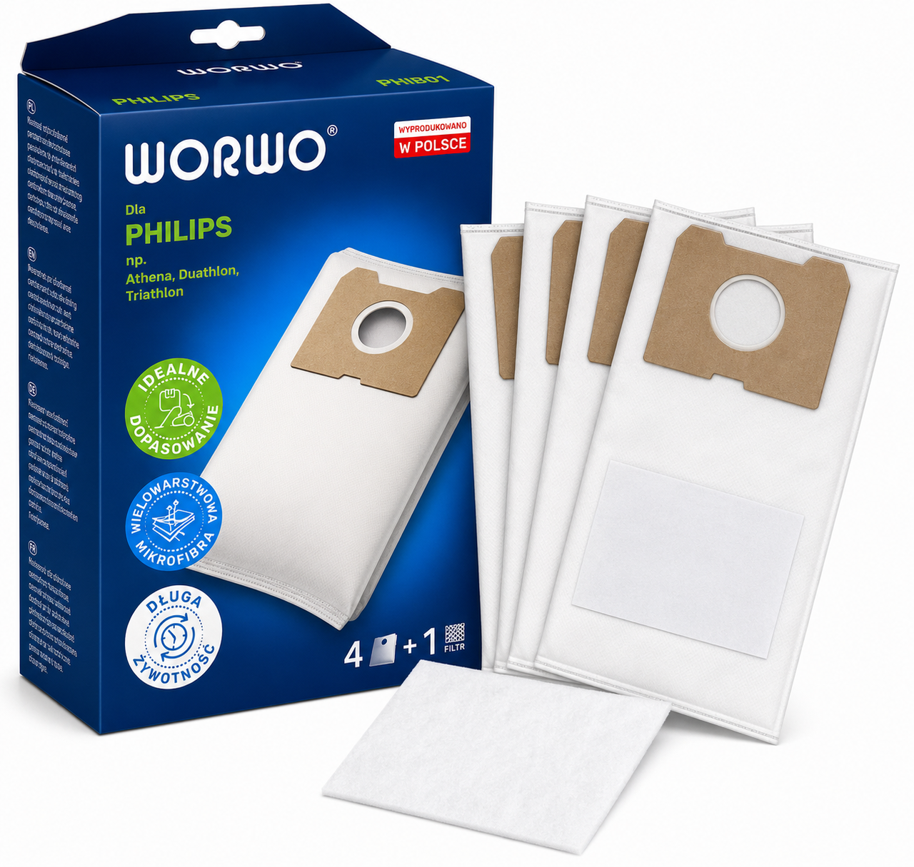Мешки для пылесоса Philips Triathlon WORWO PMB01K Мешки для пылесоса Philips Triathlon WORWO PMB01K