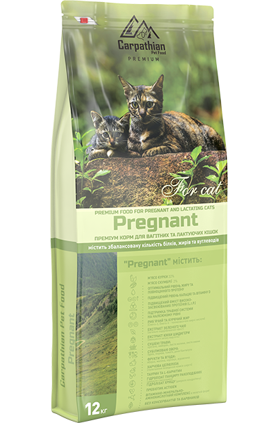 Сухий корм Carpathian Pet Food Pregnant для вагітних та лактуючих кішок всіх порід 12 кг - фото 1