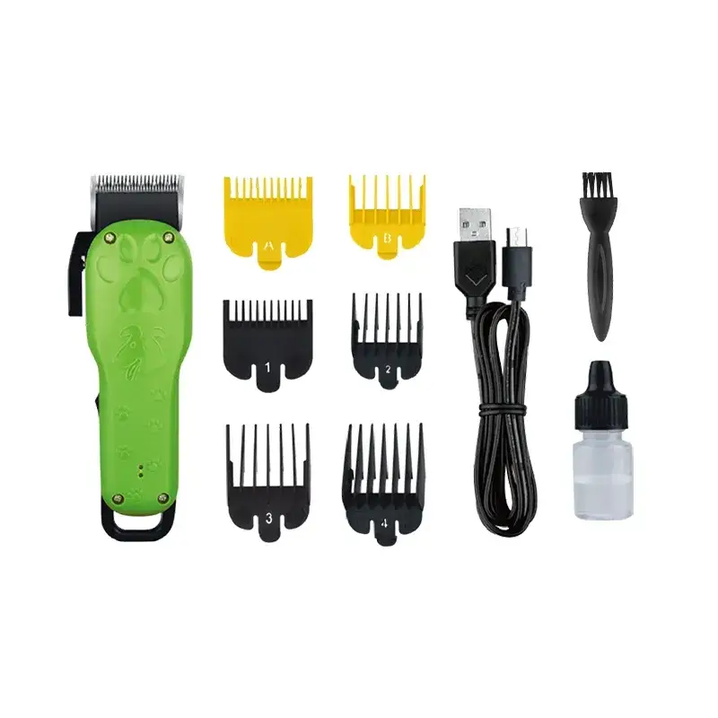 Машинка для стрижки животных Kemei KM-CW10 аккумуляторная Зеленый (GR-04936)