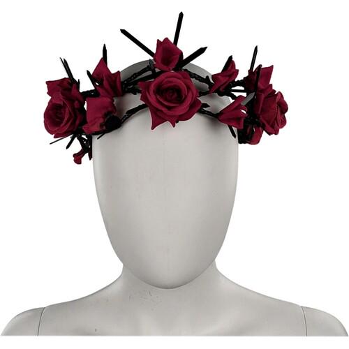 Венок Терновый с крупными розами SETA Decor 21-610BLK-RD