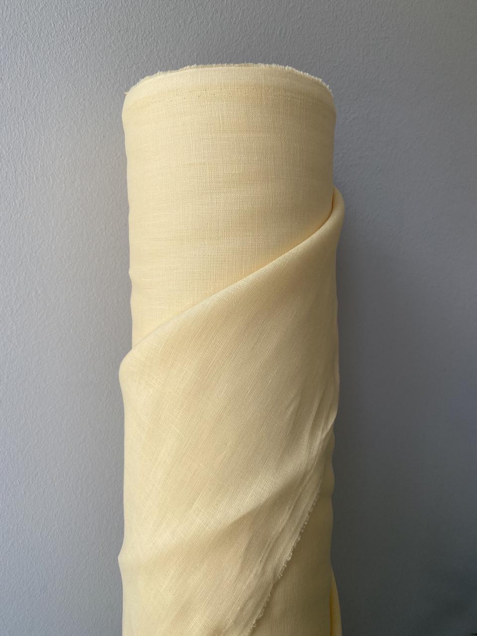 Ткань рубашечно-платьевая LINEN PLUS льняная 143 см 764 Нежно-желтый - фото 5 Ткань рубашечно-платьевая LINEN PLUS льняная 143 см 764 Нежно-желтый - фото 5