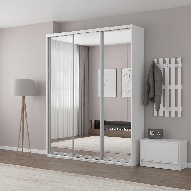 Шафа-купе Idea серія 3 дзеркало 190х45х240 см Білий (1291)