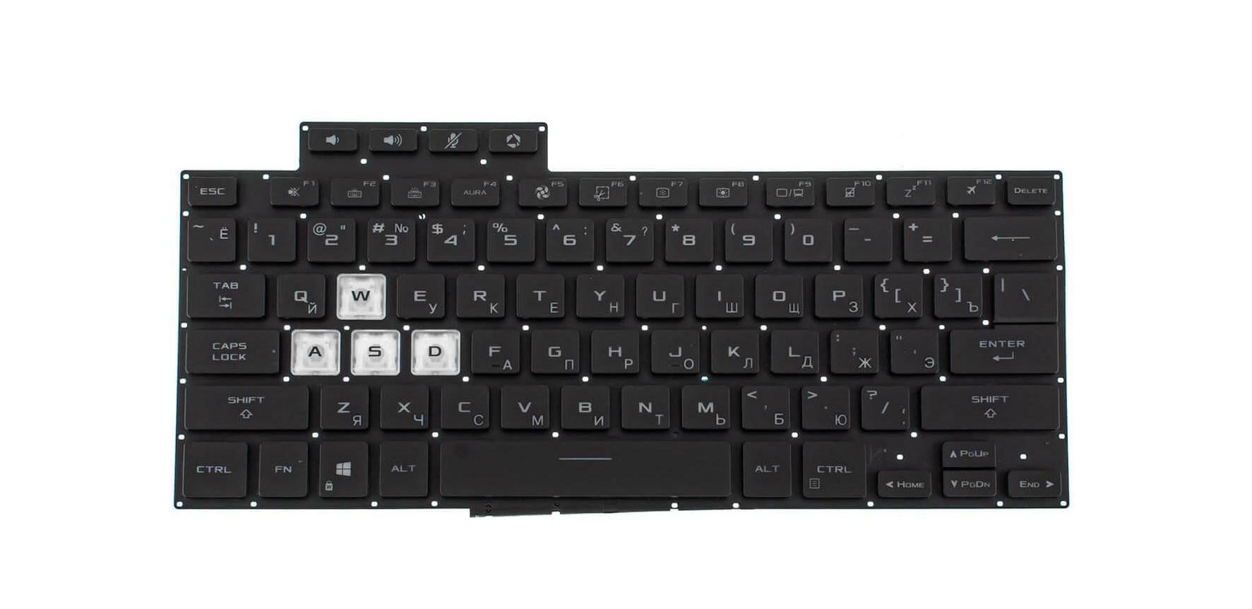 Клавиатура для ноутбука Asus MW516PE с подсветкой клавиш (0KNR0-261BRU00)