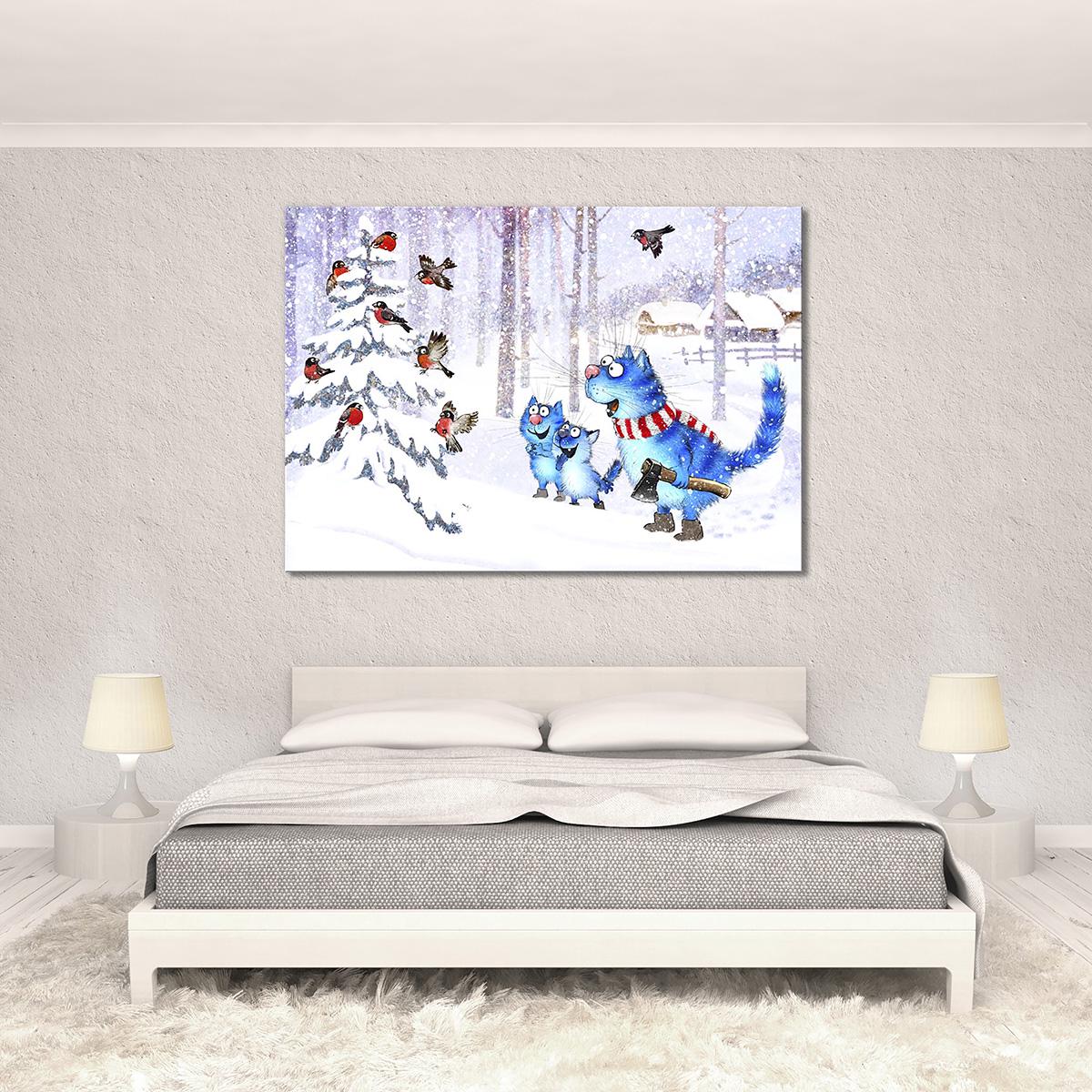 Модульная картина За ёлкой. Декабрь 1 модуль р40х60 см (_rinaz_20151626) Модульная картина За ёлкой. Декабрь 1 модуль р40х60 см (_rinaz_20151626)