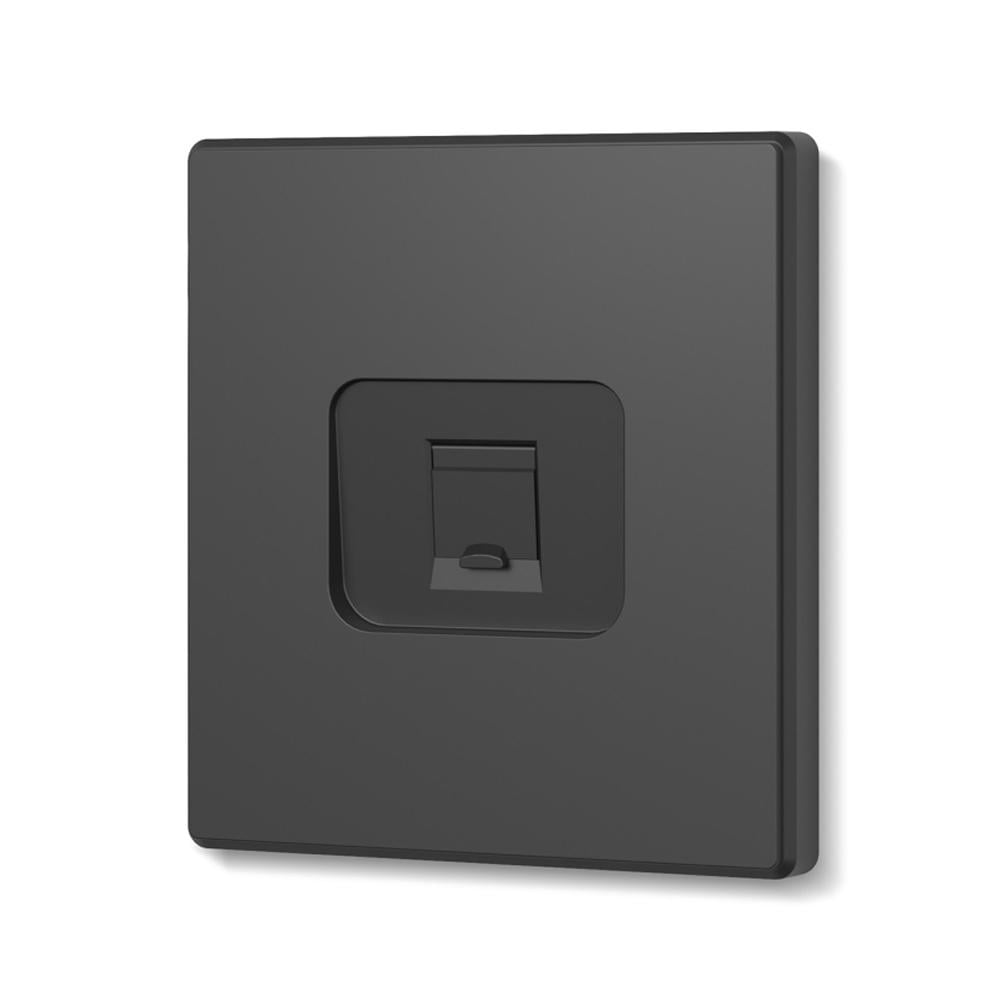 Розетка компьютерная одинарная Video Nota CAT6 Угольно-черный (31588037)