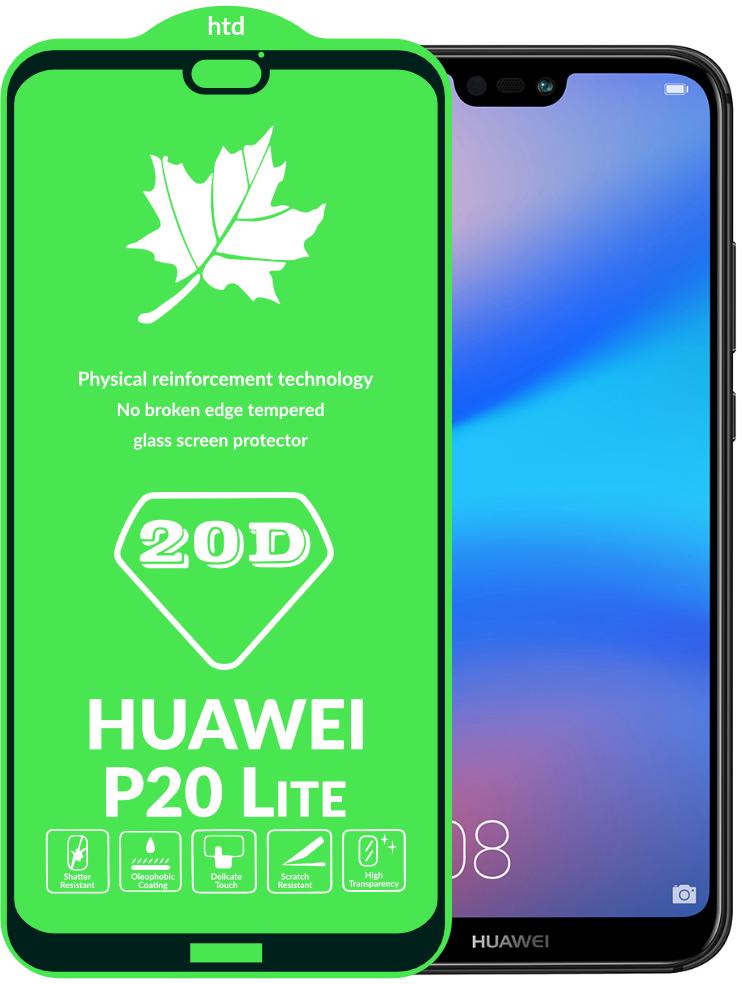 Защитное стекло 20D Glass для Huawei P20 Lite большой радиус (15791)