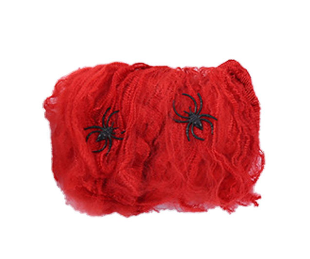 Паутина на Хэллоуин декоративная 20 г Красный (2992)