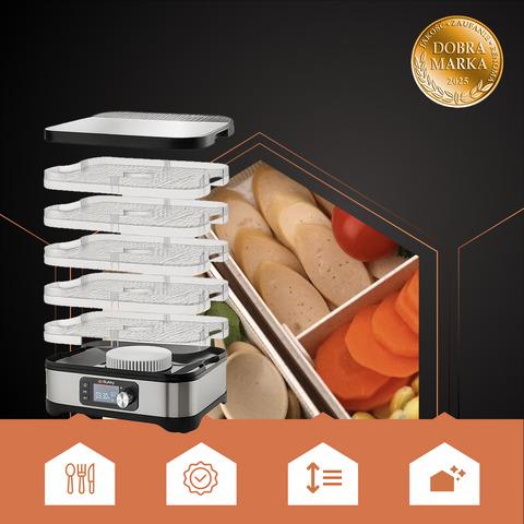 Сушарка для грибів/фруктів/овочів РК-дисплей програмування до 72 год 10 л (29844036) - фото 5 Сушарка для грибів/фруктів/овочів РК-дисплей програмування до 72 год 10 л (29844036) - фото 5