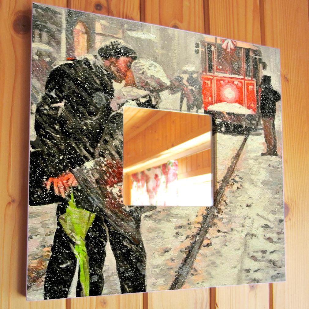 Зеркало декоративное Снежный поцелуй 260х260 мм (M03854)