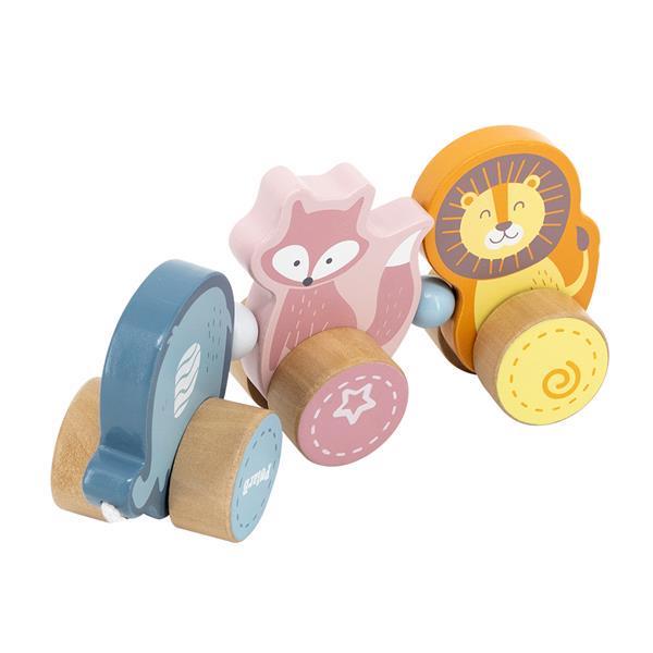 Дерев'яна каталка Viga Toys PolarB Звірята (44023) - фото 3 Дерев'яна каталка Viga Toys PolarB Звірята (44023) - фото 3