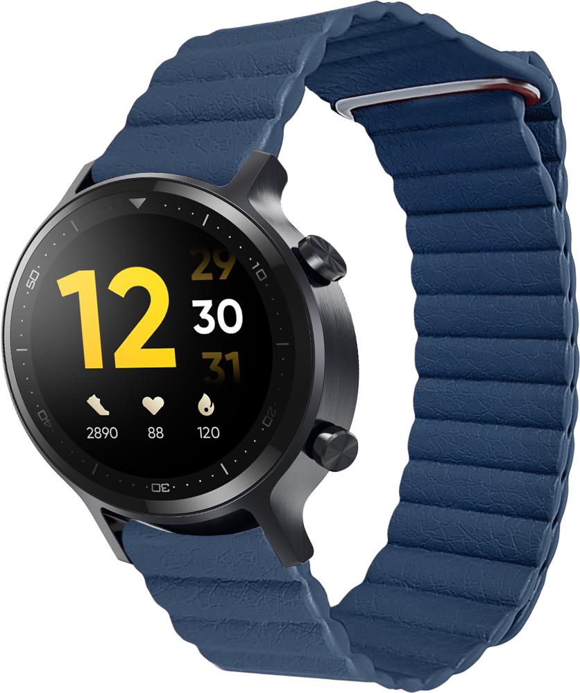 Ремешок кожаный Genis для Realme Watch S Blue (26527-28) Ремешок кожаный Genis для Realme Watch S Blue (26527-28)