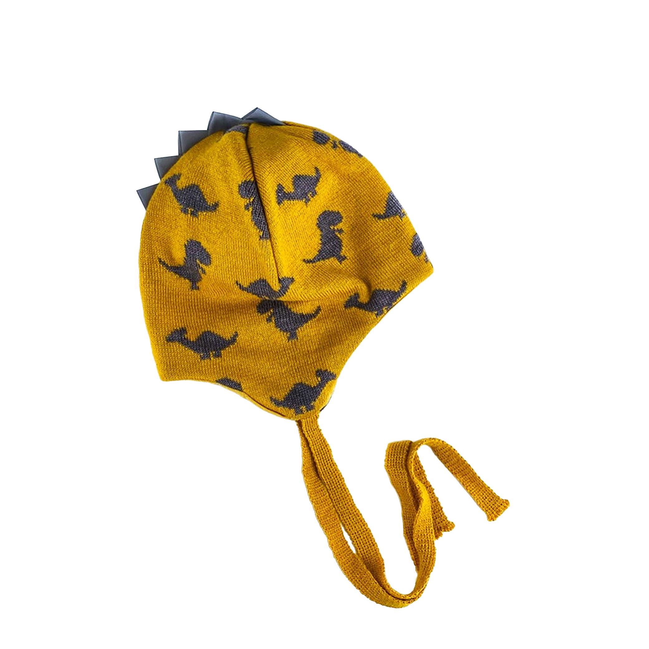 Шапка детская TALVI Kids Hat Дракон для мальчика 6-15 месяцев 44-46 Горчичный (TC-503)