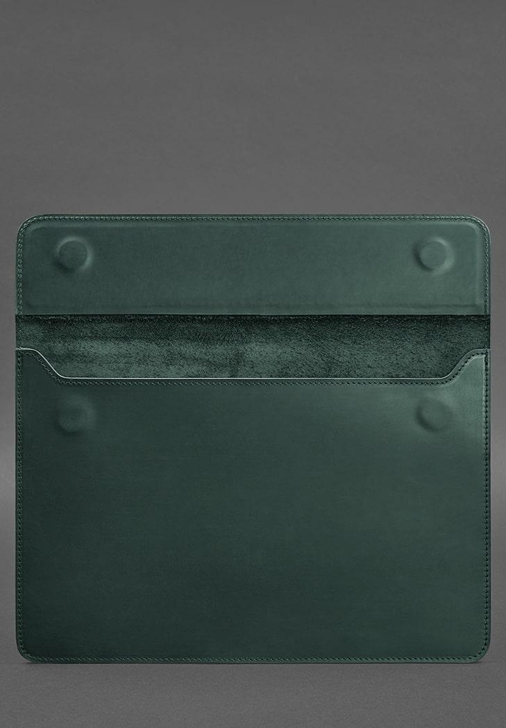 Чехол кожаный-конверт на магнитах для MacBook 15" Crazy Horse Зеленый (A-027607) - фото 4 Чехол кожаный-конверт на магнитах для MacBook 15" Crazy Horse Зеленый (A-027607) - фото 4