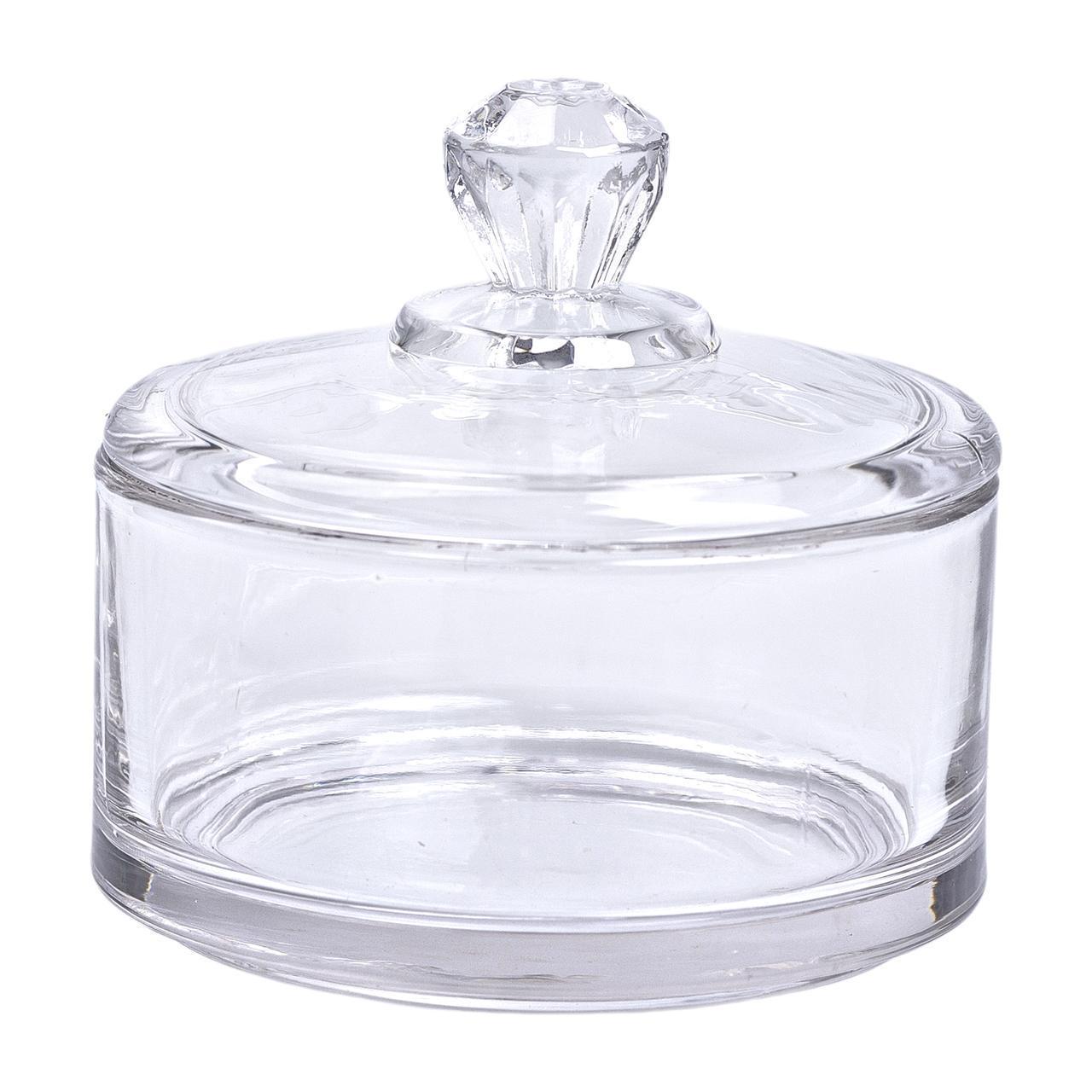 Конфетница с крышкой стеклянная Ø 10 см (HP-YH-24) - фото 2