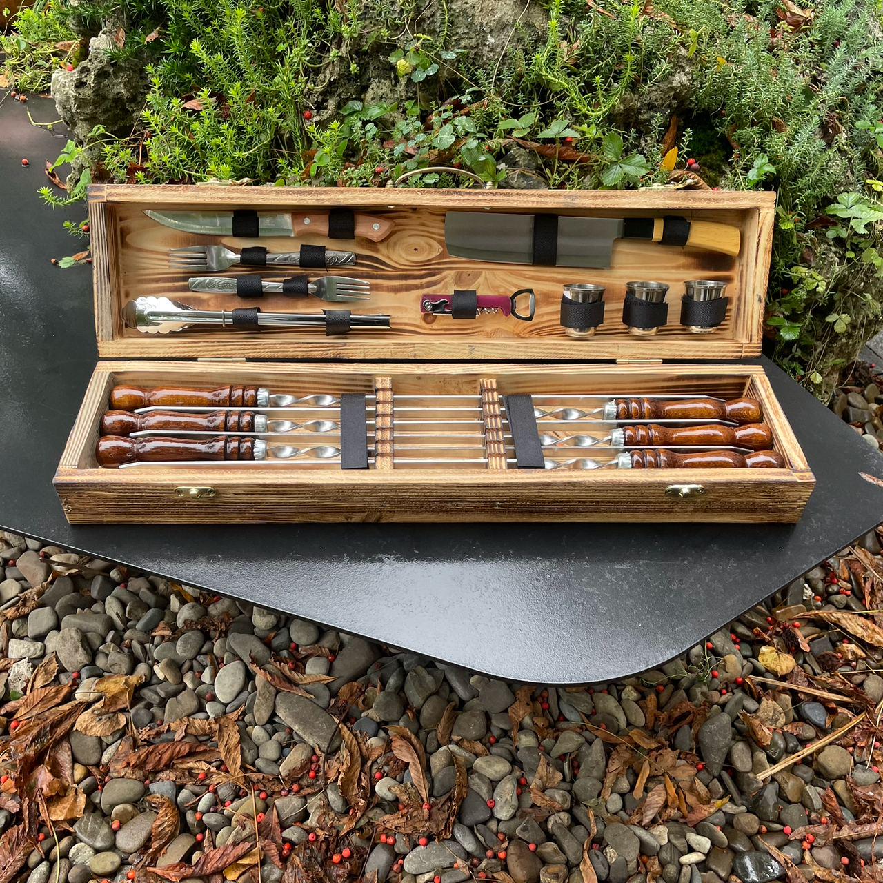 Набор шампуров в кейсе Пикник 12 S