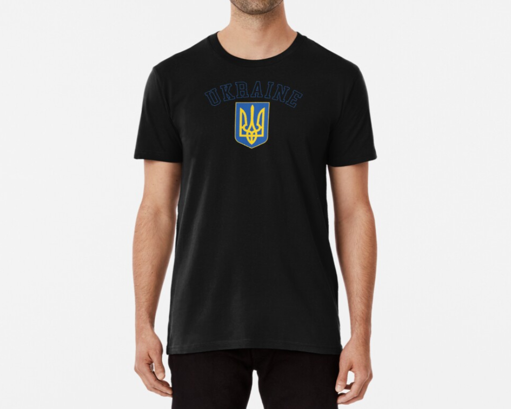 Футболка чоловіча патріотична Stedman з принтом Ukraine Герб України XXXL Чорний (-1691931415)
