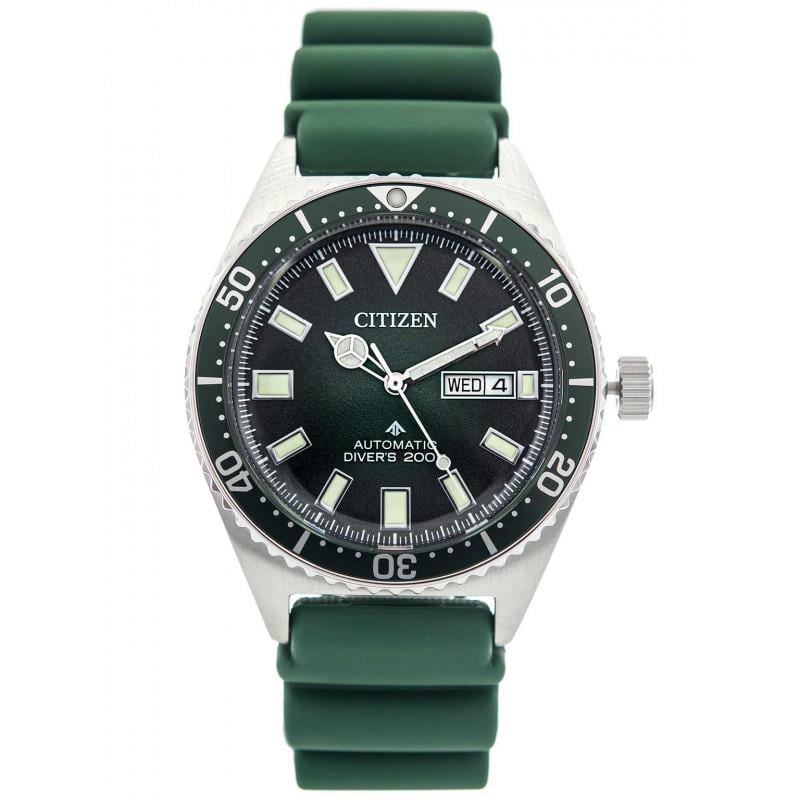 Наручные часы мужские Citizen NY0121-09X Promaster Mechanical Diver со стальным корпусом/зеленым циферблатом и водозащитой 200 м Наручные часы мужские Citizen NY0121-09X Promaster Mechanical Diver со стальным корпусом/зеленым циферблатом и водозащитой 200 м