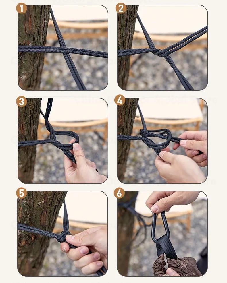 Гамак туристический двухместный Mobi Garden NX22681002 Khaki - фото 5 Гамак туристический двухместный Mobi Garden NX22681002 Khaki - фото 5