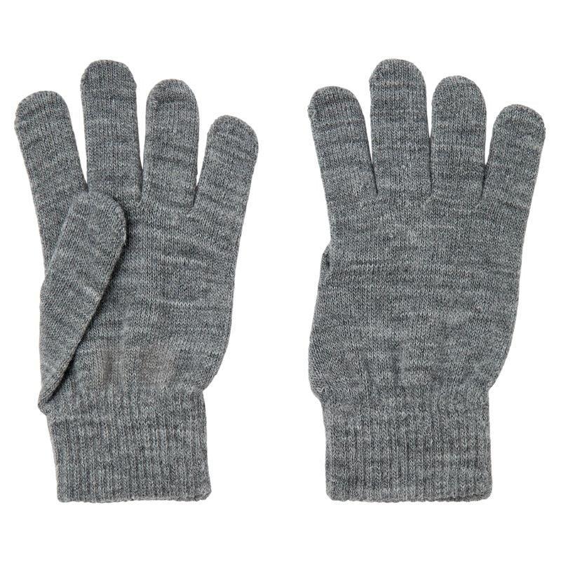 Перчатки детские демисезонные вязаные для мальчиков и девочек Name It р. 9 Серый меланж (25091722C)