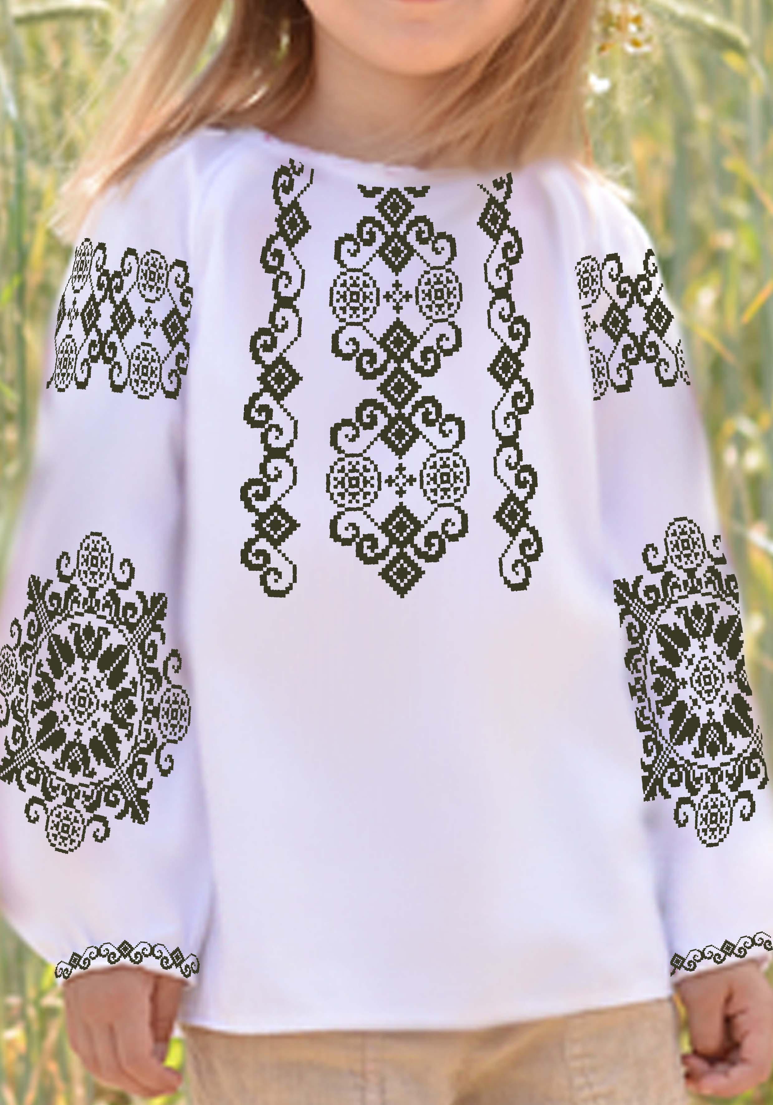 Заготовка для вышивки нитками/бисером для девочки габардин (СДГ-117)