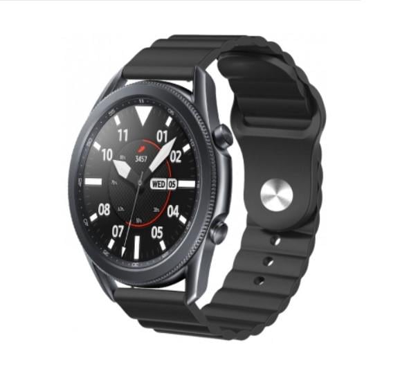 Ремінець силіконовий BeWatch 22 мм Samsung Galaxy Watch 46 мм/3 45 мм/Gear S3 Wave Чорний (1020701)