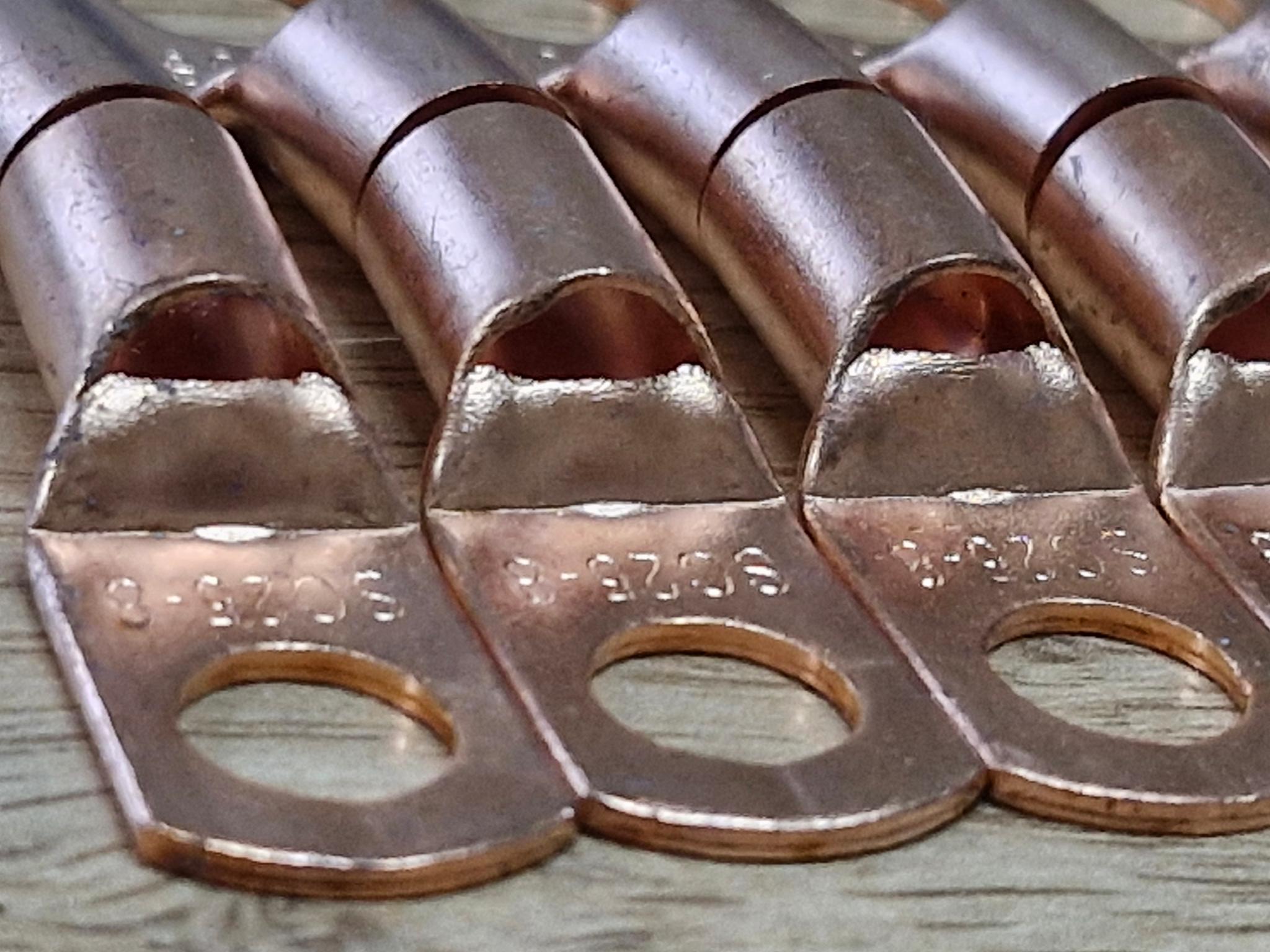 Клема для дроту під обтиск отвір 8 мм 4AWG SC25-8 наконечник кабельний силовий неізольована мідь 25 мм2 10 шт. (95640269) - фото 3 Клема для дроту під обтиск отвір 8 мм 4AWG SC25-8 наконечник кабельний силовий неізольована мідь 25 мм2 10 шт. (95640269) - фото 3