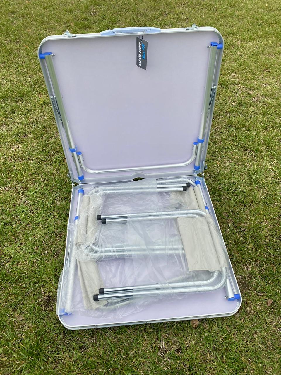 Стіл розкладний посилений Fishing ROI Comfort Tour для пікніка риболовлі з 4 стільцями Коричневий (HY-022-1) - фото 6 Стіл розкладний посилений Fishing ROI Comfort Tour для пікніка риболовлі з 4 стільцями Коричневий (HY-022-1) - фото 6