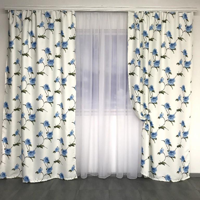 Готові штори з принтом прованс ALBO 150x270 см 2 шт. Блакитний - фото 3 Готові штори з принтом прованс ALBO 150x270 см 2 шт. Блакитний - фото 3