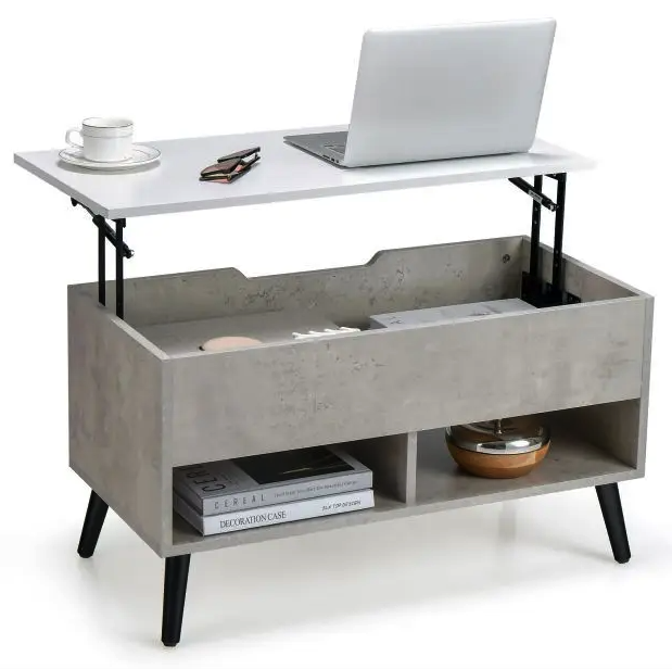 Стол трансформер Costway Lagom Loft Серый (4743)