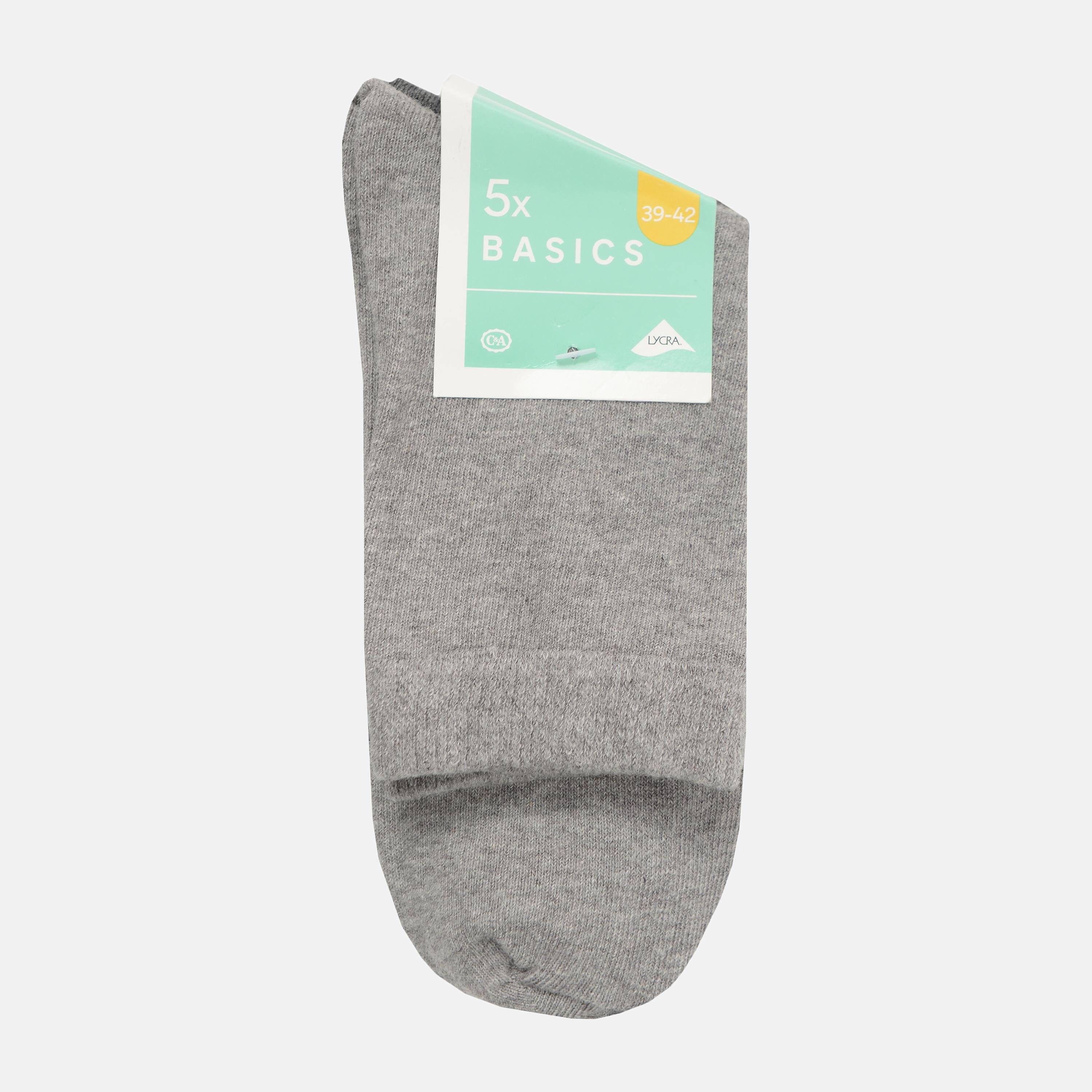 Носки C&A р. 39-42 5 пар Серый/Белый/Черный (2243179440402)