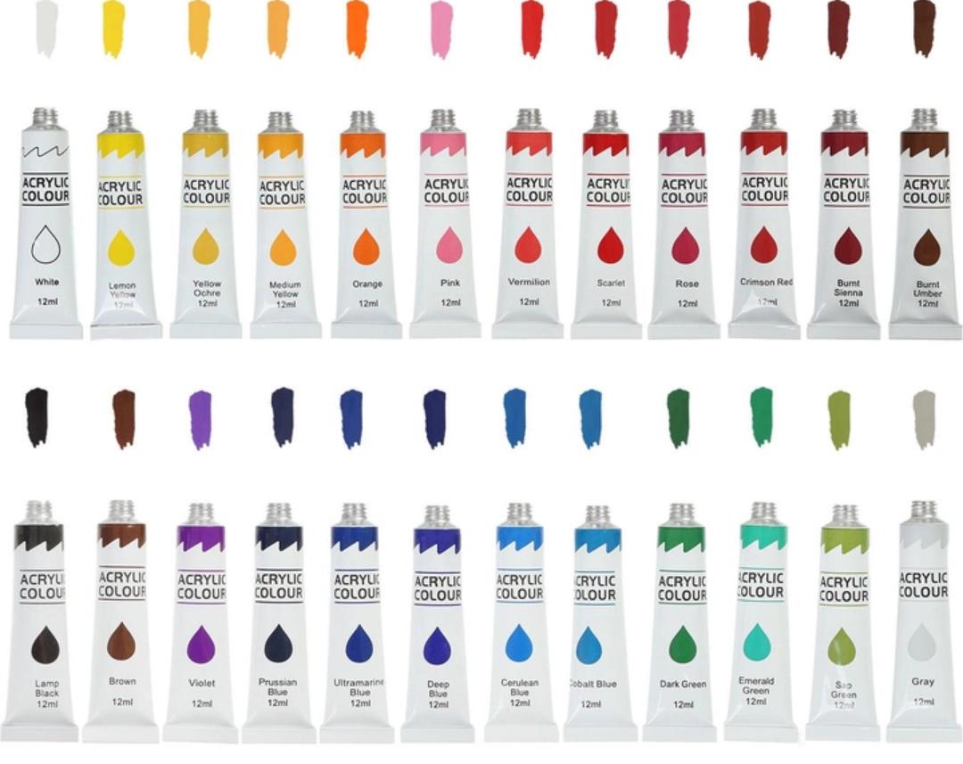 Набор акриловых красок ZiBi Art Line 24 цвета по 12 мл - фото 2