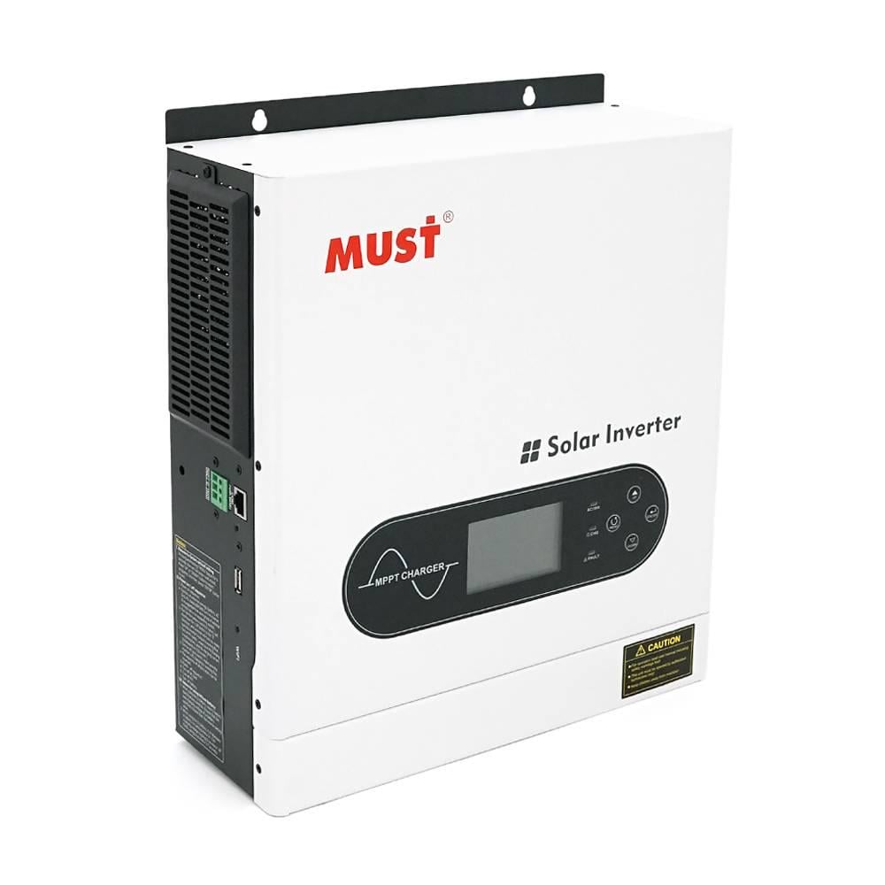 Гібридний інвертор MUST PV18-2012ECO 2000W 12V струм заряду 80A 170-280V MPPT 80А 30-320 Vdc 290х367х111 мм 6 кг