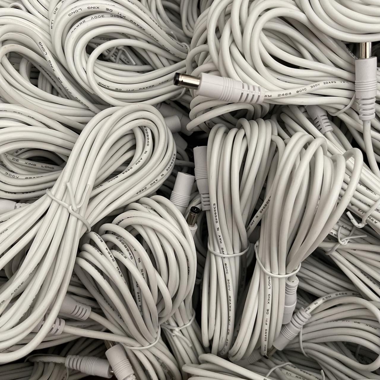 Кабель питания NK 12V 10 м 12V 5,5x2,1 мм Белый - фото 4