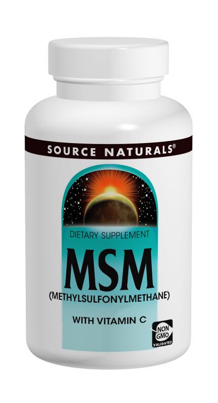 МСМ с витамином С Source Naturals 1000 мг 120 таблеток (SN1289)