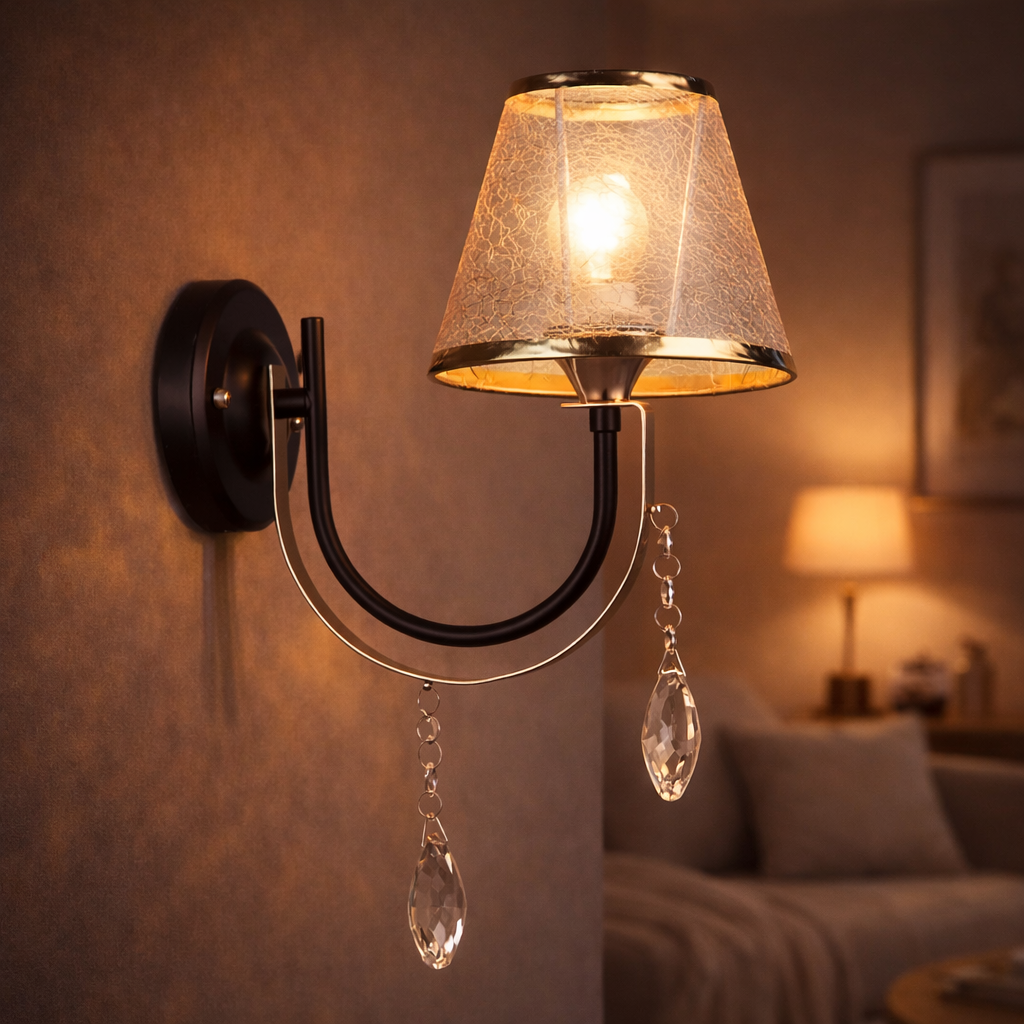 Бра Sirius с текстильным плафоном под одну лампу Е27 Кофейный/Золотой (B NH5269/1W COFFEE+FGD)