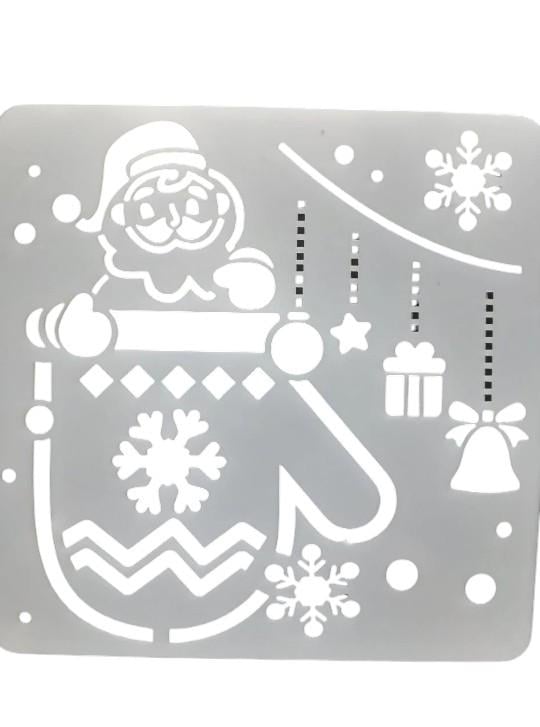 Вытынанка Санта Клаус 15x15 см Серый (97812/23) Вытынанка Санта Клаус 15x15 см Серый (97812/23)