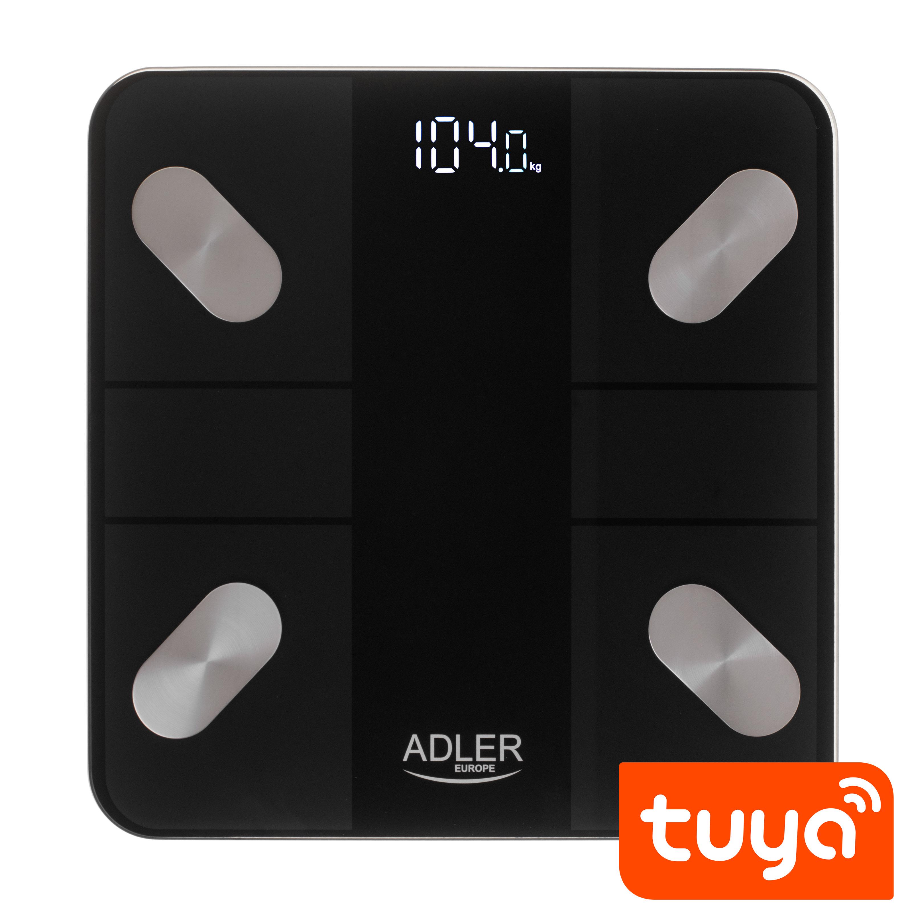 Весы напольные аналитические Adler AD 8186 Smart приложение Tuya Black - фото 2 Весы напольные аналитические Adler AD 8186 Smart приложение Tuya Black - фото 2